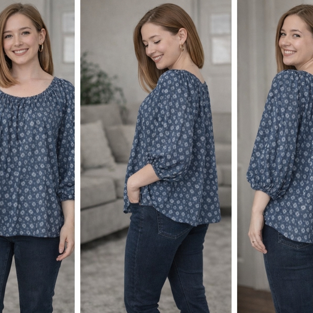 Unlisted Navy Geometric Blouse
